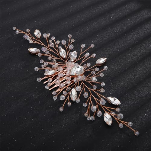 Peine para cabello con cristales y rhinestones Aimimier miniatura 1