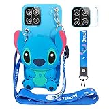 DiDicose Case Compatible with Samsung Galaxy A12 Cute 3D Cartoon Purse Wallet with Lanyard Wrist...