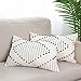 2er Set Boho Kissenbezug, 30x50cm Dekorative Kissenhülle Boho Dekokissen Baumwolle Kissenbezüge Sofakissen Kopfkissenbezug für Sofa Schlafzimmer Wohnzimmer (Creme Schwarz)