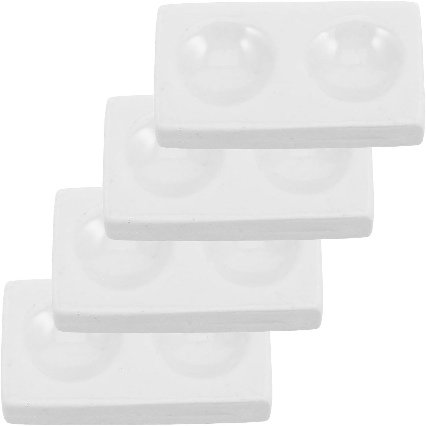 4pcs Porcelain Spot Reaction Plates Ceramic Laboratory Dishes for Chemical Experiments White Ceramic Material Reduces Experimental Errors for Sample Analysis and Testing