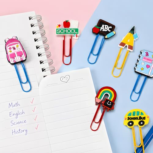 30Pcs Back to School Gifts,Cute Paper Clips Bookmarks Gifts for Students Classroom Rewards Teacher Appreciation Gifts Party End of Year Student Gift Office School Exchange Gifts - Image 7