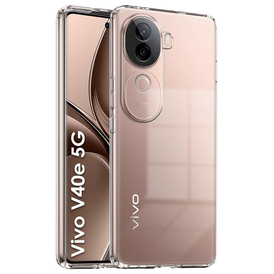 Image of Soft Rubber Back Cover Compatible Model for Vivo V2403 / V40e 5G - Transparent