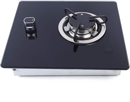 Gas Camping Stove 1 Burner Boat Caravan RV Camper LPG Gas Stove RV Cooktop Stove with Tempered Glass Lid 1800W GR-B001, 1 Burner