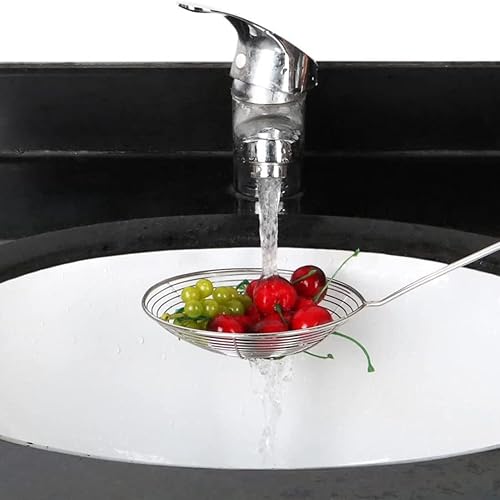 Miniatura 9 de Cucharón de espumadera de acero inoxidable cuchara de filtro de malla de araña cuchara para fideos cocinar freír cuchara de acero inoxidable