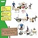 Schleich Farm World - 19PC Animal Feeding Playset with Piglet, Sheep, Donkey Figurines - Farmer Action Figure with Wheelbarrow and Tools - Durable Barnyard Toys for Imaginative Play - Kids 3+ | 72287