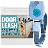 Purrboss Door Leash – Adjustable Cat Door Latch to Keep Rooms Accessible for Pets, Dog-Proof Pet Gate Alternative for Feeding & Litter Box Areas, Strongest, Portable & No Tools or Adhesives