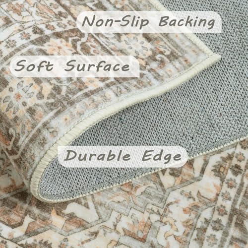 Tapete decorativo marrón 2x3 ft Fortsea miniatura 6