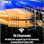 Lorex Fusion 4K PoE Outdoor/Indoor Smart Home Security Camera System, 4TB NVR, White – 7 Dome IP Cameras, 16 Channel (Wired & Fusion WiFi) Surveillance, Color Night Vision, Smart Motion Detection… - Image 4