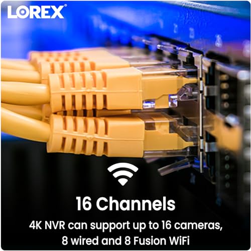 Lorex Fusion 4K PoE Outdoor/Indoor Smart Home Security Camera System, 4TB NVR, White – 7 Dome IP Cameras, 16 Channel (Wired & Fusion WiFi) Surveillance, Color Night Vision, Smart Motion Detection… - Image 5