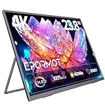 EPORMOT Portable Monitor 4K 23.8", 3840x2160 UHD 24" QLED Large Monitor, 400 Nits | 100% DCI-P3 | USB-C & HDMI | VESA & Kickstand | Second Screen for Computer, Mini PC, Game Consoles
