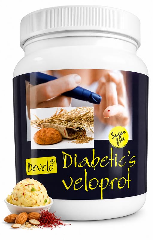 Image of Develo Diabetic Protein Powder for Diabetes Care, Men & Women - 1kg Kesar Badam