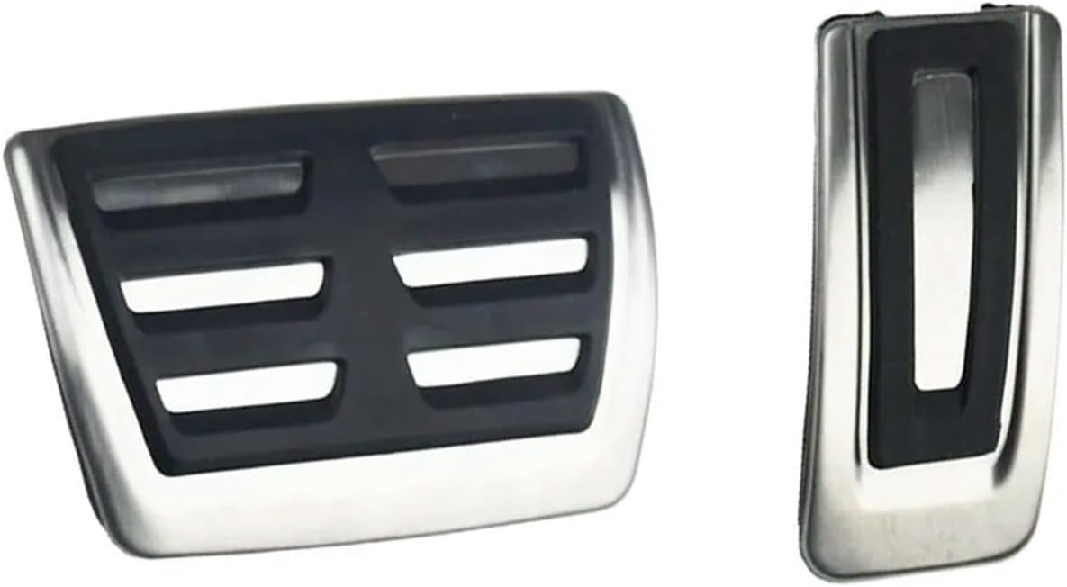 Brake Accelerator Pedal Covers For Skoda For Rapid For Octavia MK3 5E 5F For A7 2014+ Stainless Steel Pedal Cover Universal Car Pedal Cover(MT With Rest Pedal)