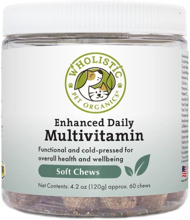 Wholistic Pet Organics: Multivitamin Chews for Dogs Organic Homemade Dog Treat for Medium and Small Dogs Calming Chews for Dogs Food…
