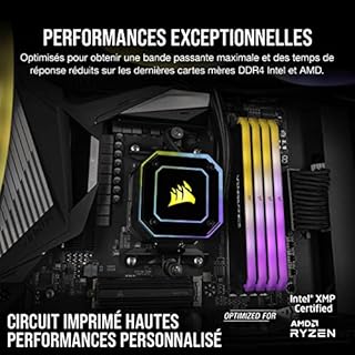 Corsair Vengeance RGB RS 16 Go (2 x 8 Go), mémoire de bureau DDR4 3200 MHz C16 (éclairage RVB dynamique, temps de réponse serrés, compatible avec les séries Intel et AMD 300/400/500), noir