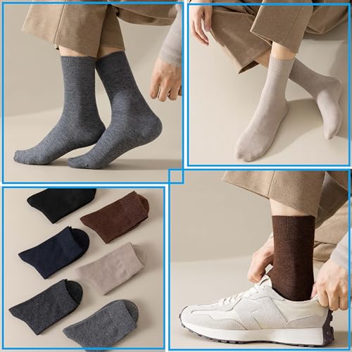 Image of MAGIARTE Merino Wool Socks Christmas Gift Pack Light Weight Winter Warm Vintage Cozy Crew Socks for Women and Men 3 Pack