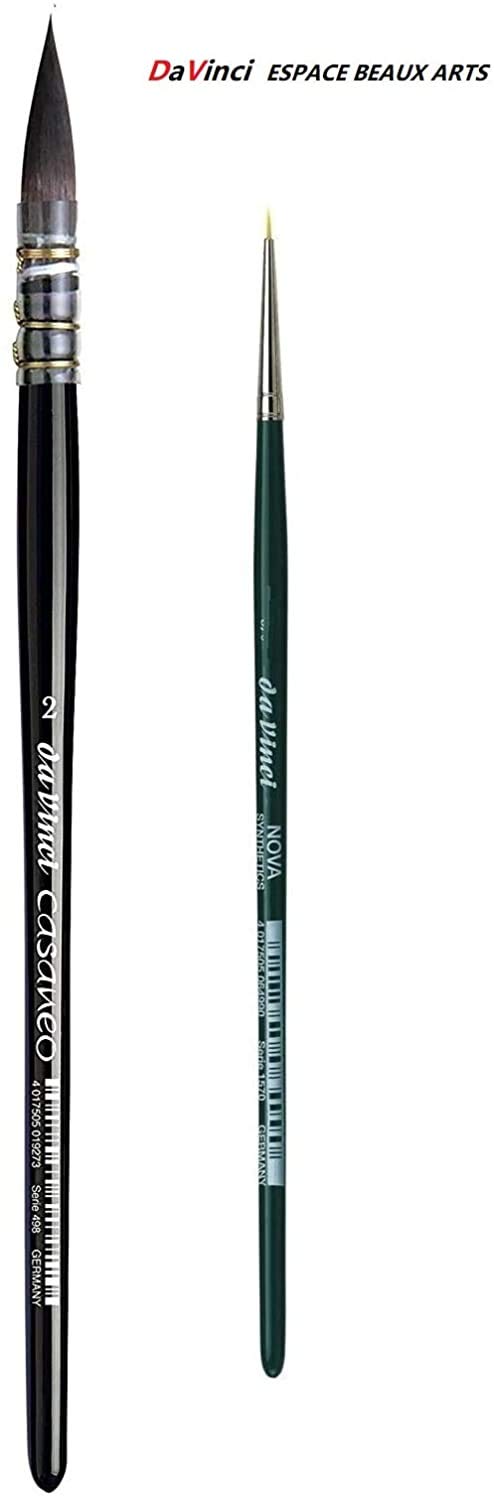 Pennelli Da Acquerello Da Vinci - Serie 418 No. 1 In Pelo Di Martora, Made In Germany - Foto 4
