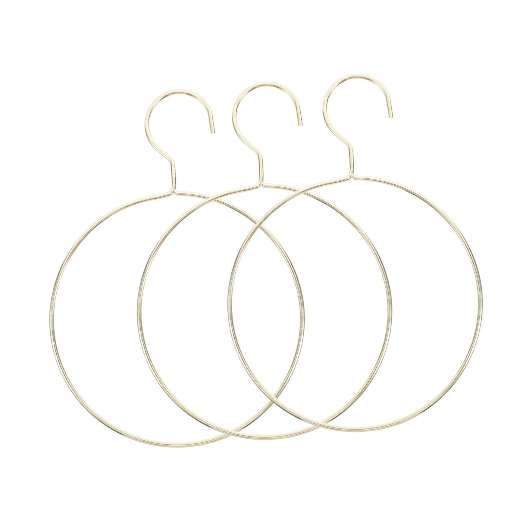 Ciieeo 3pcs Golden Scarf and Belt Hangers Sturdy Round Wardrobe Organizer for Scarves Ties and Accessories Chic Nordic Design for Bedroom and Bathroom Storage