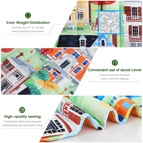 Image of Weighted Blanket for Girls Adults 15lbs, 48 inchx72 inch, Twin Full Size Cooling Heavy Throw Blanket for 140-160lbs, Microfiber Soft Big Blankets Weighted Comforter,Gilmore