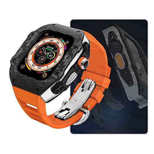 Coque Apple Watch 8 45mm en carbone agate pour le sport et bureau