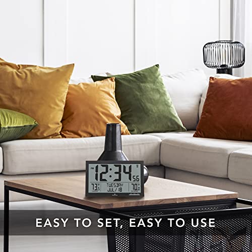 MARATHON Atomic Full Calendar Clock with Extra Large Digits Indoor and Outdoor Temperature - Thumbnail 6