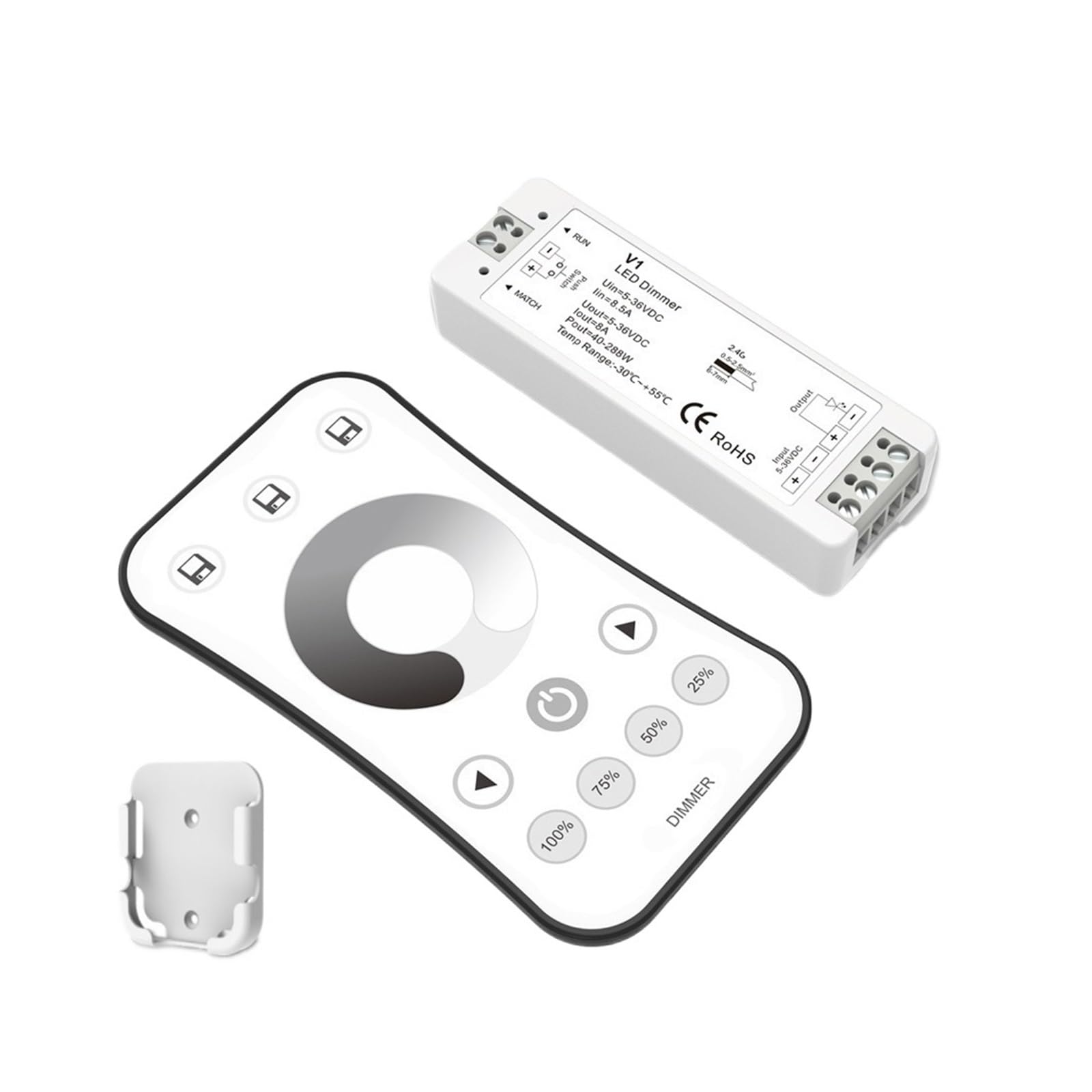 LED-Dimmer 12 V, 24 V, 2,4 G, PWM-Touch-Fernbedienung, 5 V, 36 V, einfarbiges LED-Licht mit intelligentem Dimmer(V1 and R6-1)