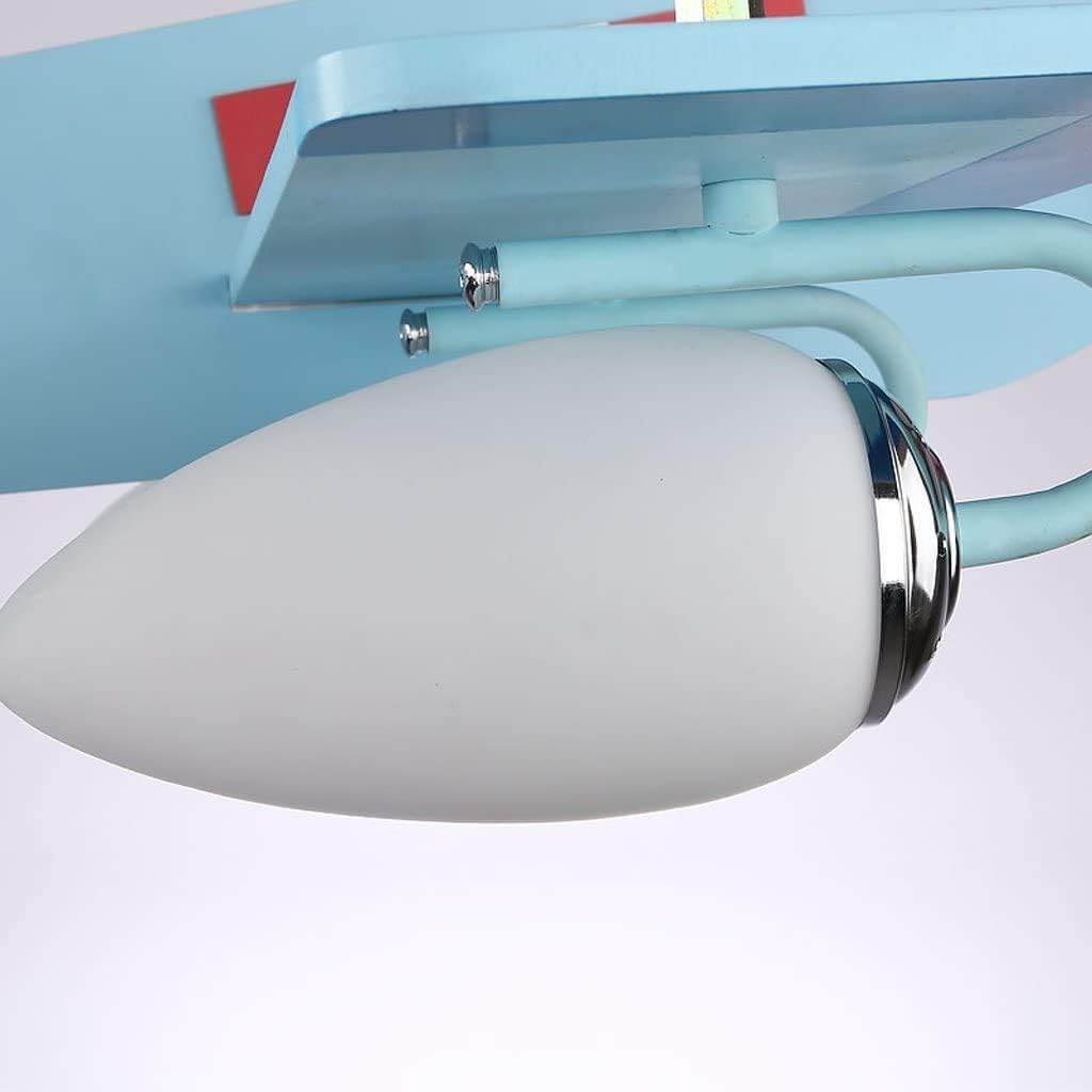 Bracket Light Atmosphere Eye Protection Aircraft Lights Children's Room Chandelier Creative Cartoon Lovely Bedroom Lamps Boy Room Lighting Stainless Steel Bracket Light