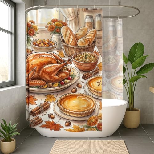 Rideau de douche anti éclaboussures 274 x 183 cm imperméable orange