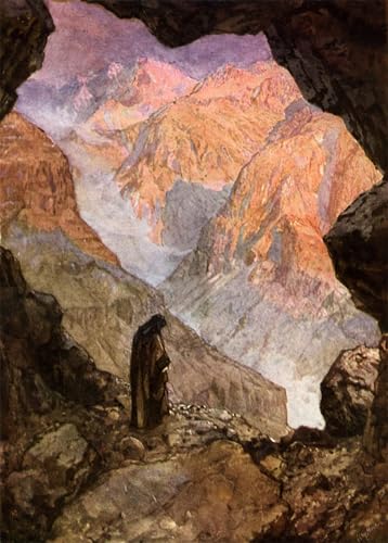 Art tableau Élie dans le désert d'Horeb Bible affiche impression sur toile décoration murale