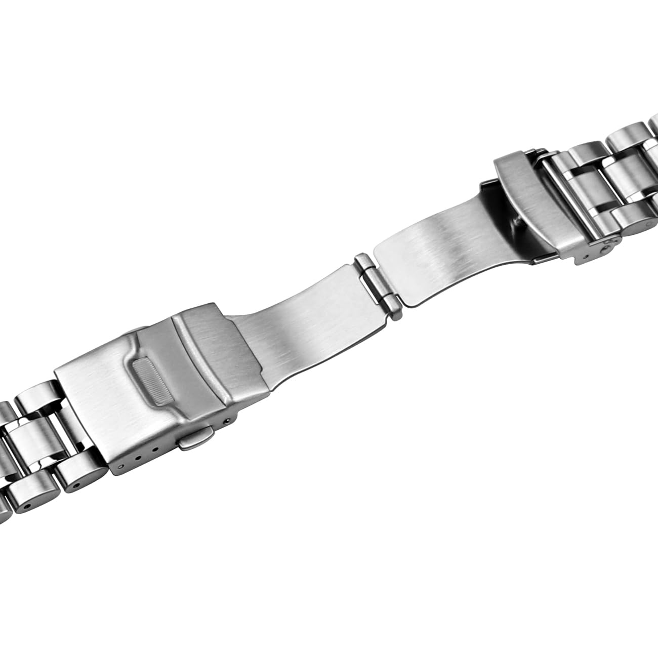 Bracelet de montre universel de 22 mm en acier inoxydable massif avec extrémités incurvées, bracelet de rechange pour homme et femme, argent