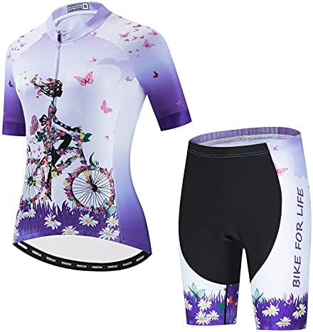 Zestawy koszulek rowerowych damskie letnie koszulki rowerowe z krótkim rękawem zestaw odzieży rowerowej