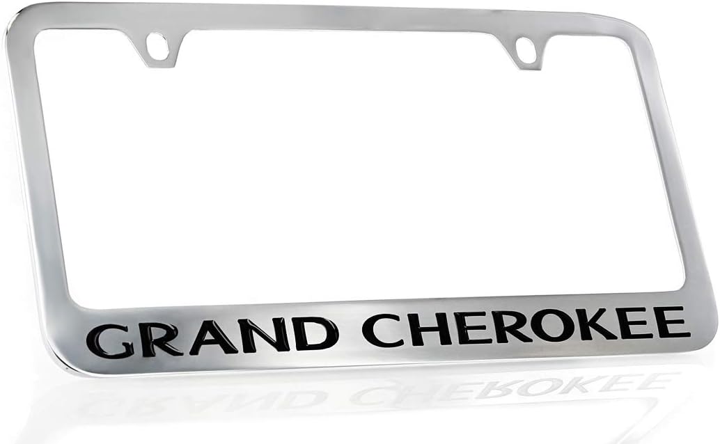 Jeep Grand Cherokee Chrome Plated Metal License Plate Frame Holder