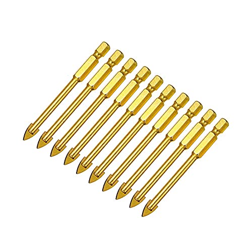 Juego de 10 brocas para vidrio con punta de carburo de tungsteno miniatura 2