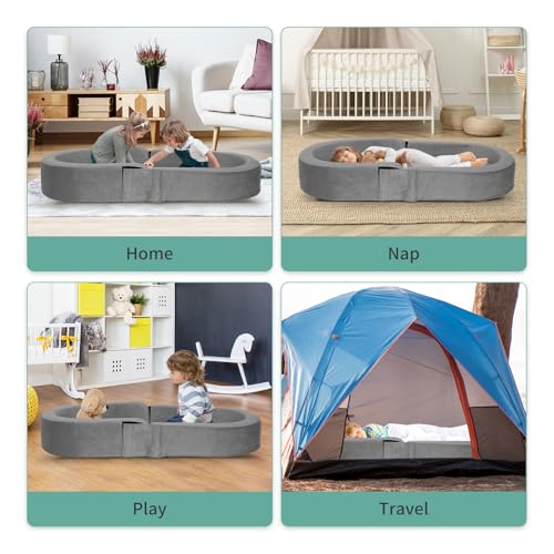 Wanan Toddler Travel Bed, 2-In-1 Travel Toddler Bed Chair thumb #4