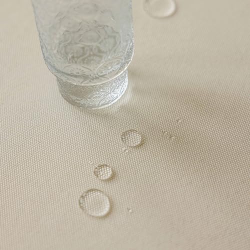Home Brilliant White Table Cloth Wedding Restaurant Party Decoration, Waterproof Tablecloth Easy-care Wipe Clean - Image 4