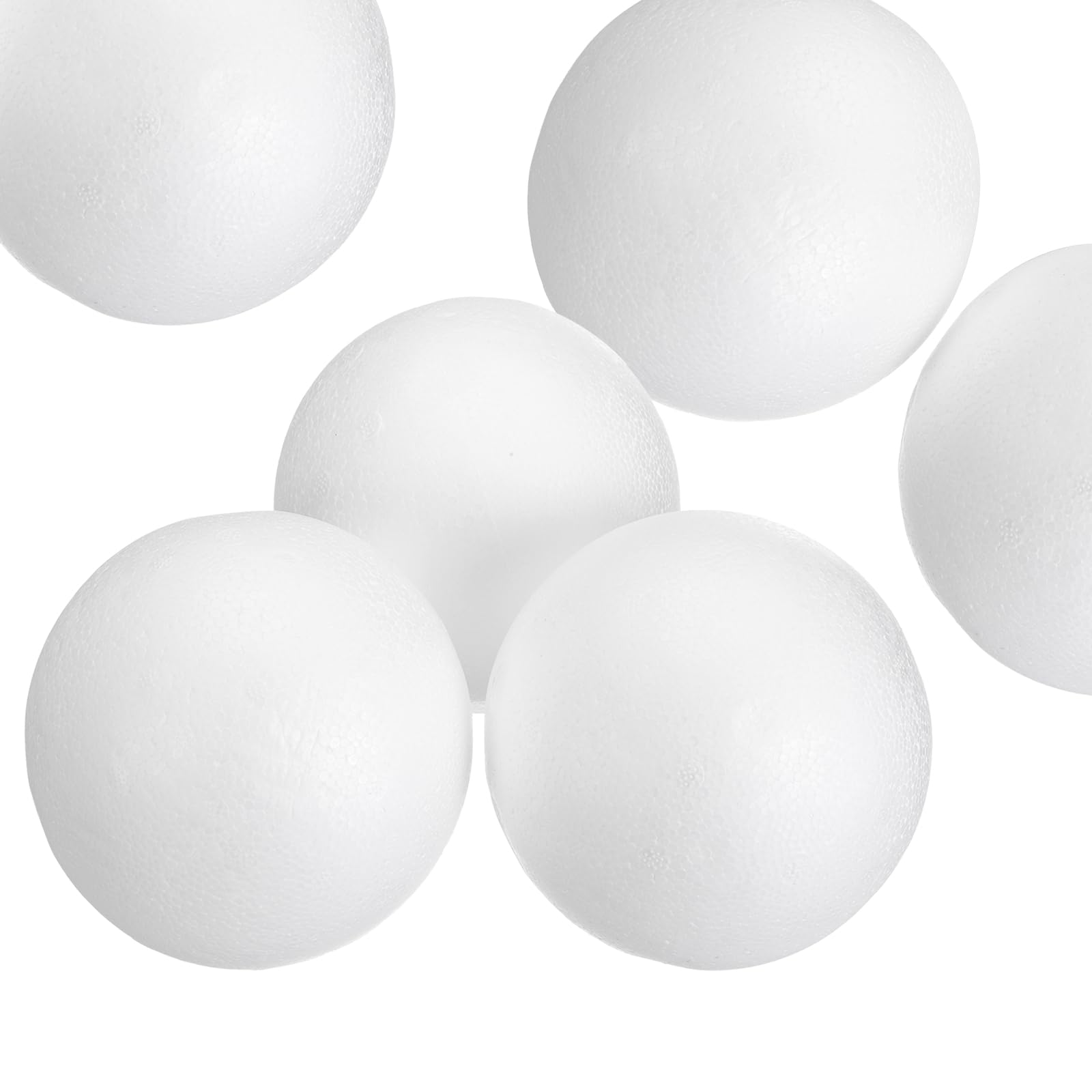 sourcing map 6 Pcs White Craft Foam Balls 2.2 Inch Smooth Polystyrene Foam Balls for Crafts Christmas Wedding Party Decorations DIY Household Project