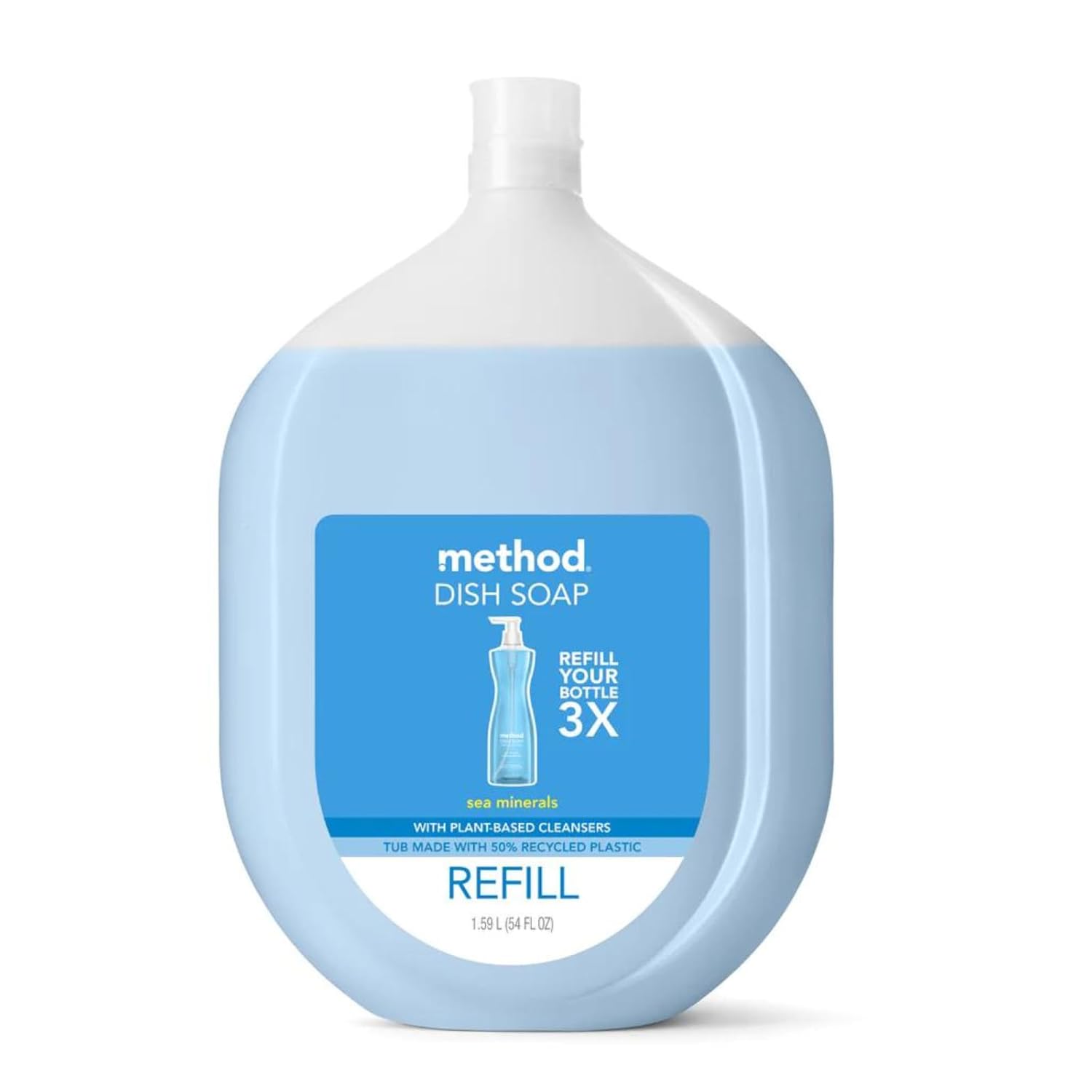 Method Gel Dish Soap Refill Sea Minerals Recylable Bottle 54 Fl Oz Pack of 1