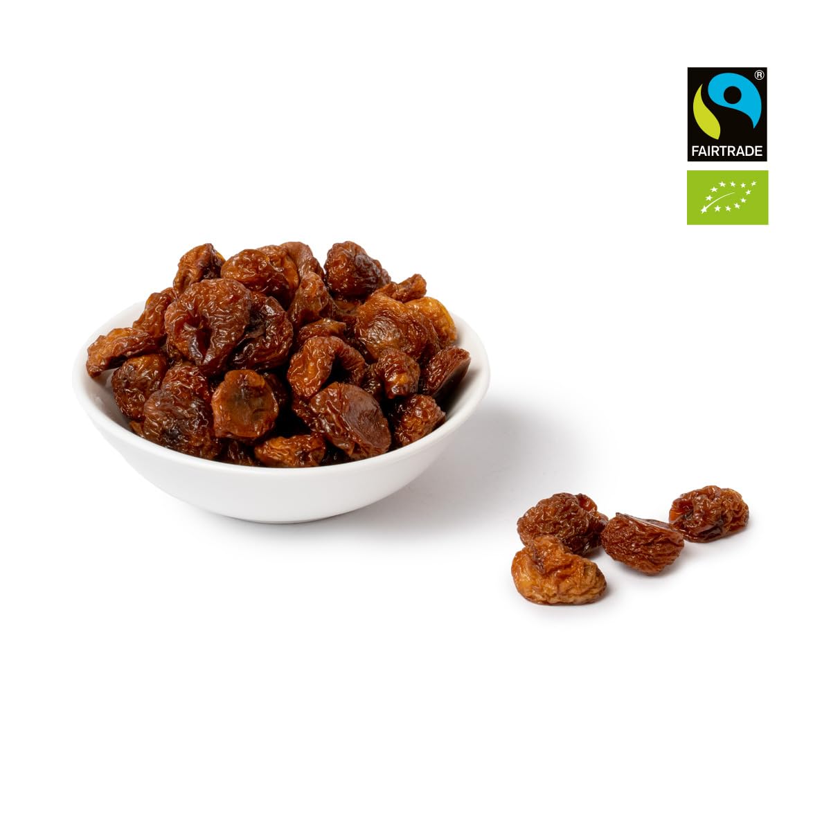 PAKKA - Cerises dorées bio commerce équitable, 500g, séchées au soleil, cerises jaunes sauvages, non huilées, non sucrées, directement des petits producteurs de Samarkand, Ouzbékistan, 500g