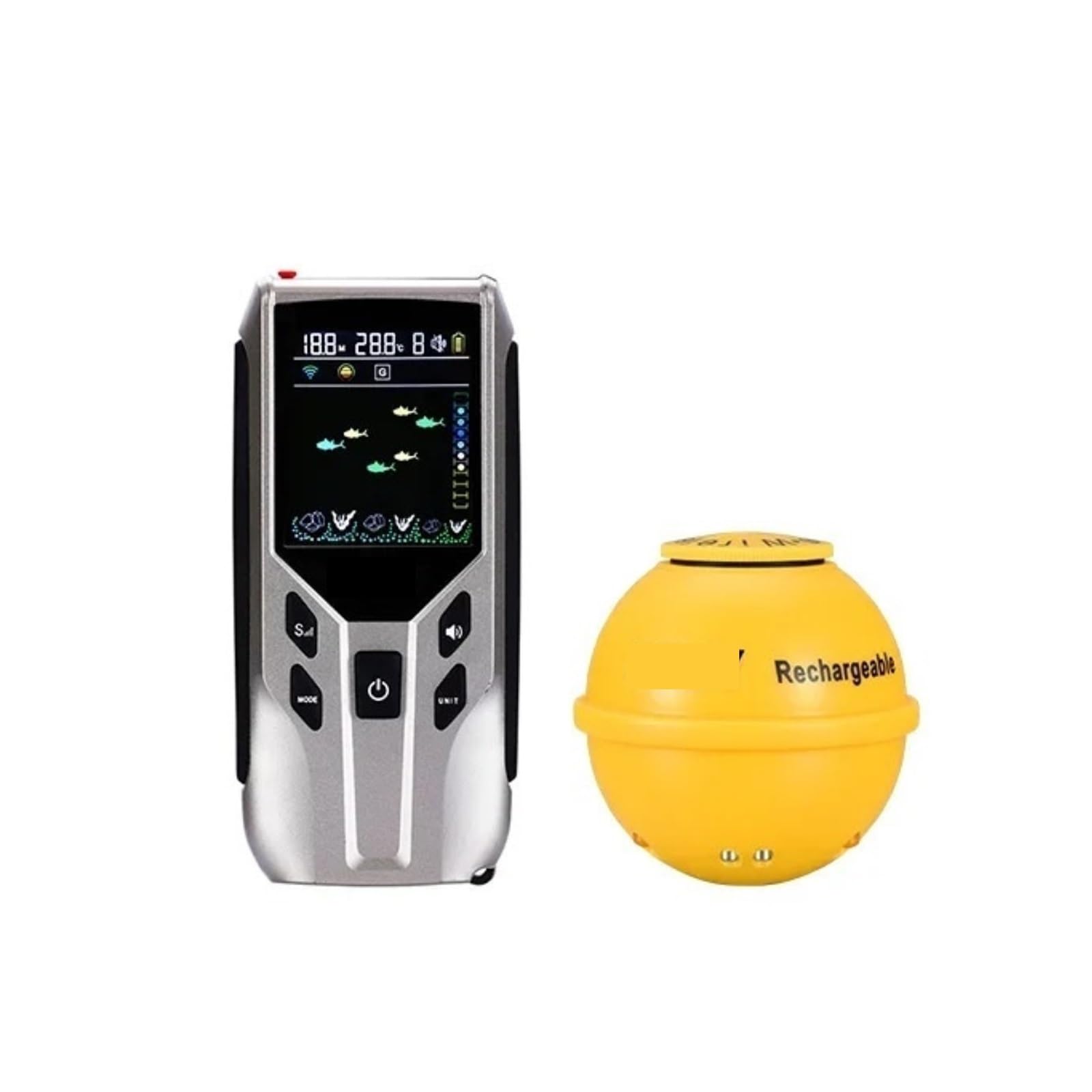 Ecoscandaglio, Ecoscandaglio portatile wireless per pesci FF208, portata 100 m, ecoscandaglio