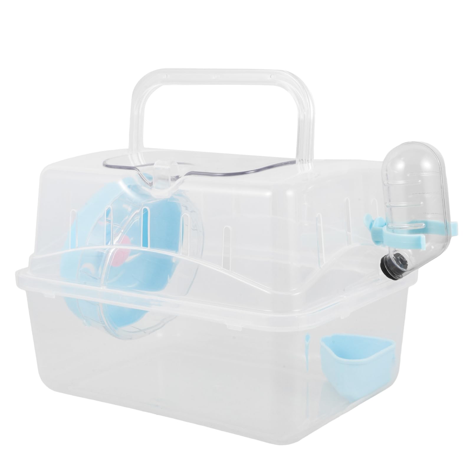 Milisten Transparent Hamster Carry Cage Portable Small Travel Carrier for Hamsters Guinea Pigs Lightweight Design for Outdoor Use Convenient Observation