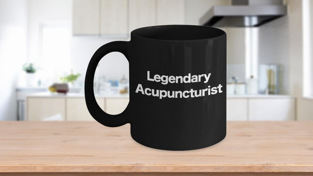 MUGS TRADER Acupuncture Mug Black Coffee Cup Massage Poke Stab Prick Legendary Practitioner Printed Coffee and Tea Ceramic Mug- 320 ML Ceramic Coffee Mug 1711