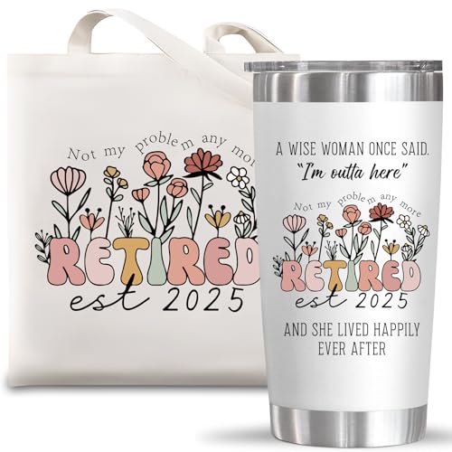 Physkoa Retirement Gifts for Women2025–Funny Retirement Gift for Retiring Boss/Coworker/Teacher/Nurse/Mom/Aunt