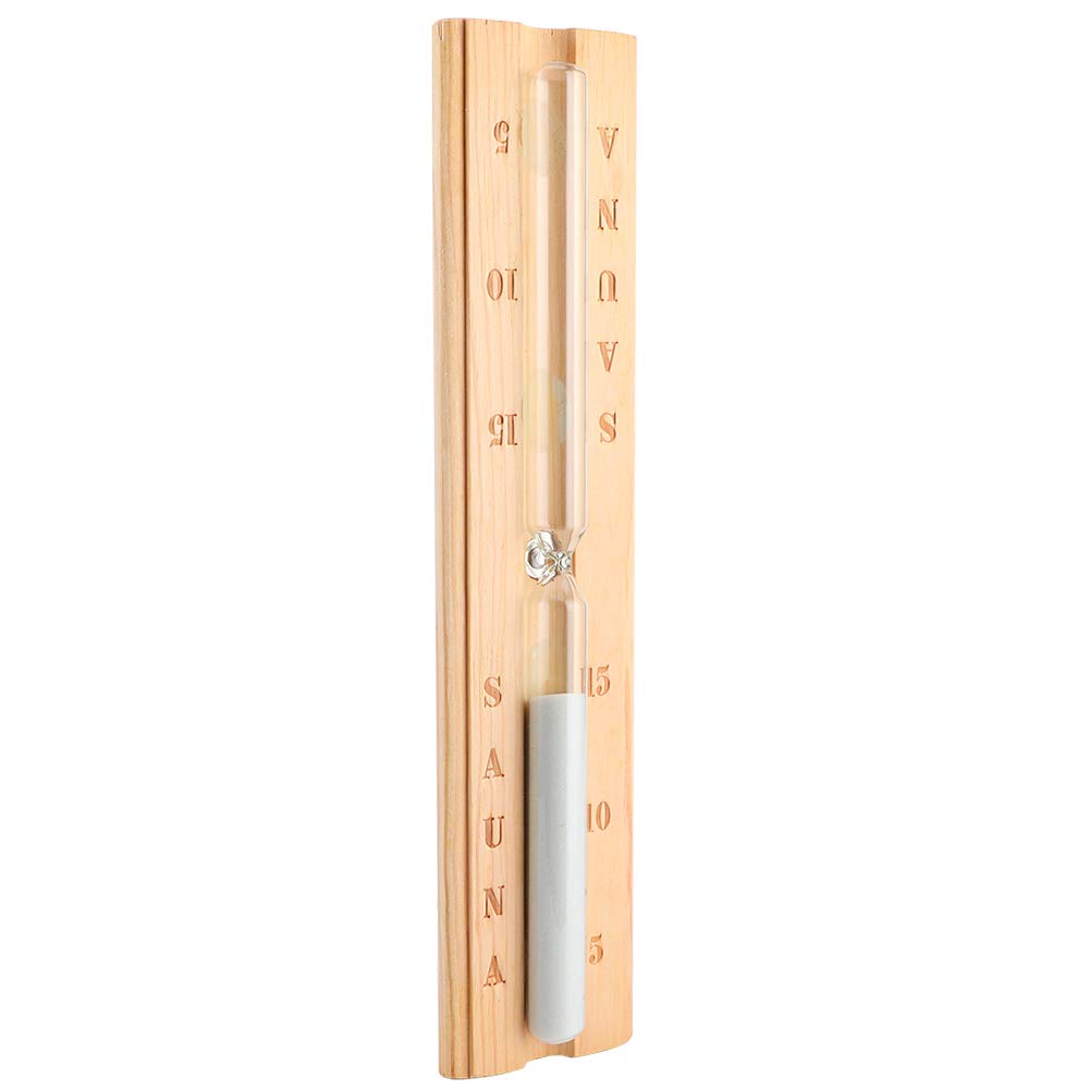 Minuteur de Sablier en Bois pour Sauna, Sablier Mural Classique de 15 Minutes pour Saunas Spa