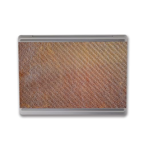 Image of MightySkins Carbon Fiber Skin Compatible with Microsoft Surface Laptop Go 3 (2023) Full Wrap Kit - Brown Pleather | Protective Durable Textured Carbon Fiber Finish | Made in The USA