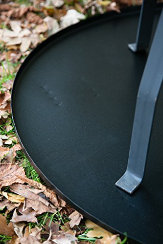 KUHEIGA Bodenplatte für unsere Feuerkörbe Funkenplatte Unterlegplatte Ø: 71cm mit Füssen-5