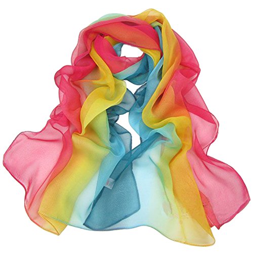 Women Soft Chiffon Lightweight Neck Scarf Head Hair Wrap2