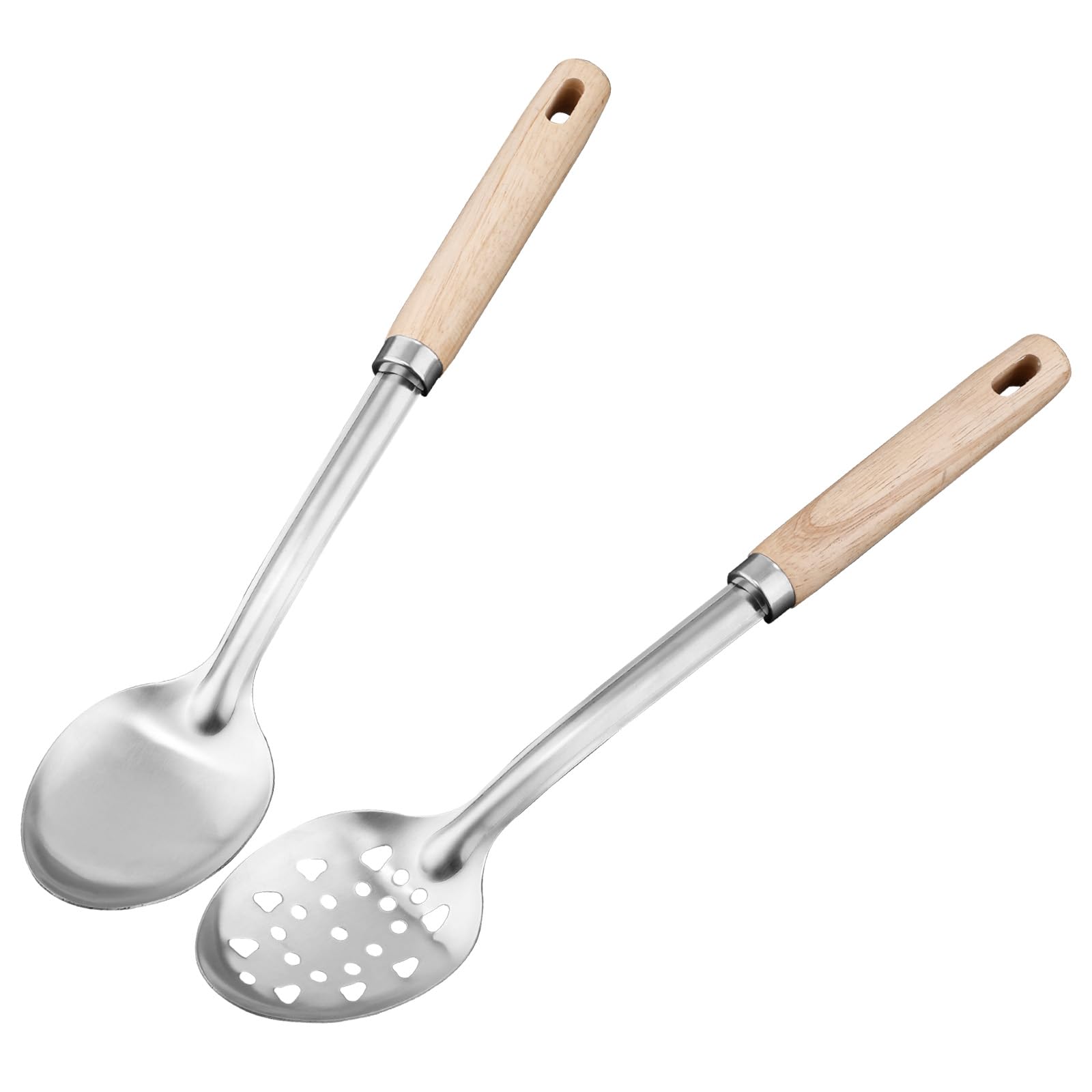 Cucharas de servir sólidas y ranuradas Gosknor de acero inoxidable para hogar y restaurante