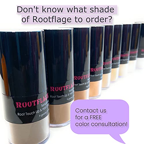 Rootflage Root Touch Up Hair Powder - Temporary Hair Color, Gray Coverage, Root Concealer, Thinning Hair Filler, Dry Shampoo- Kabuki Applicator 9 Grams (05 Light Brown) - Thumbnail 4