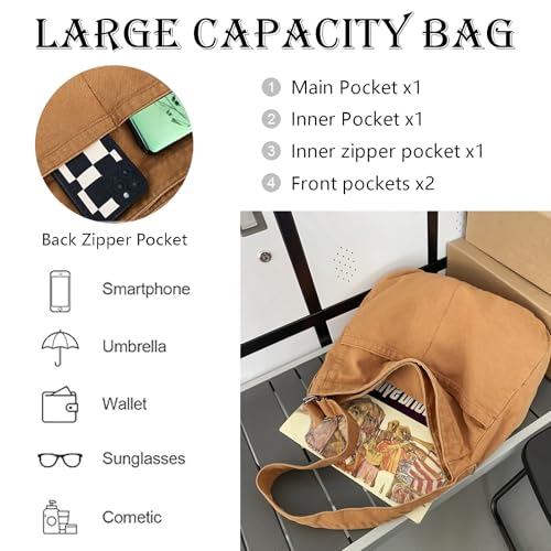 Bolso cruzado casual de lona KAMEILONG para mujer miniatura 5