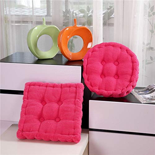 Cojín cuadrado para silla rosa de 40x40 cm para comedor y viajes 5