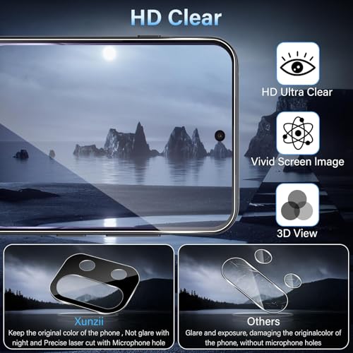 Image of PreCure (2+2) Screen Protector for Oneplus 13T with Black Camera Lens Protection, 3D Anti-Scratch Tempered Glass Film, 9H Hardness Glass Screen Protector